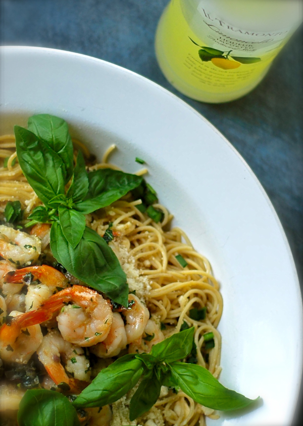 limoncello shrimp spaghetti - ChinDeep