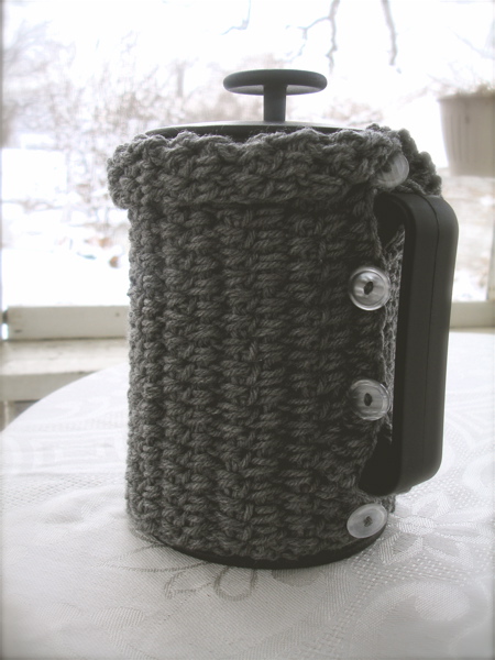 Silver Grey Cozy for French Press 