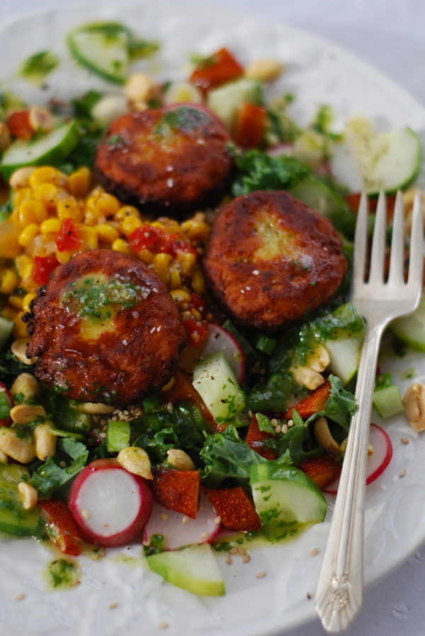 Baked Curry Lentil Cakes Recipe with Roasted Red Pepper Sauce - Cookin  Canuck