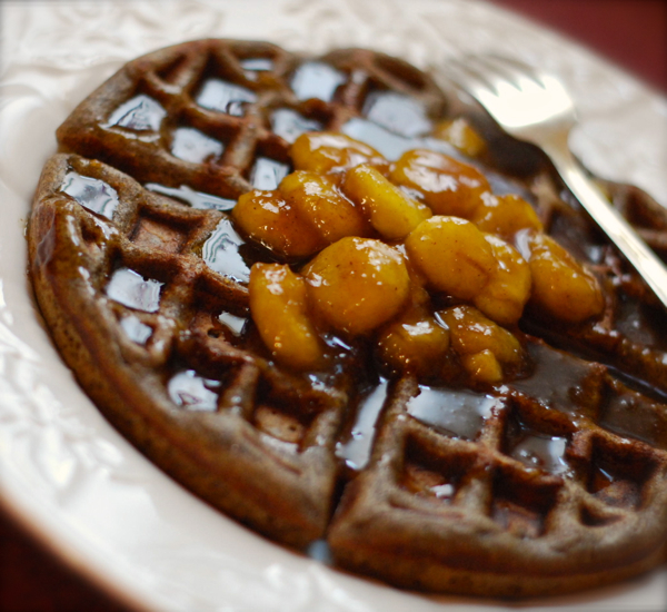 Bananas Foster Belgian Waffles Recipe