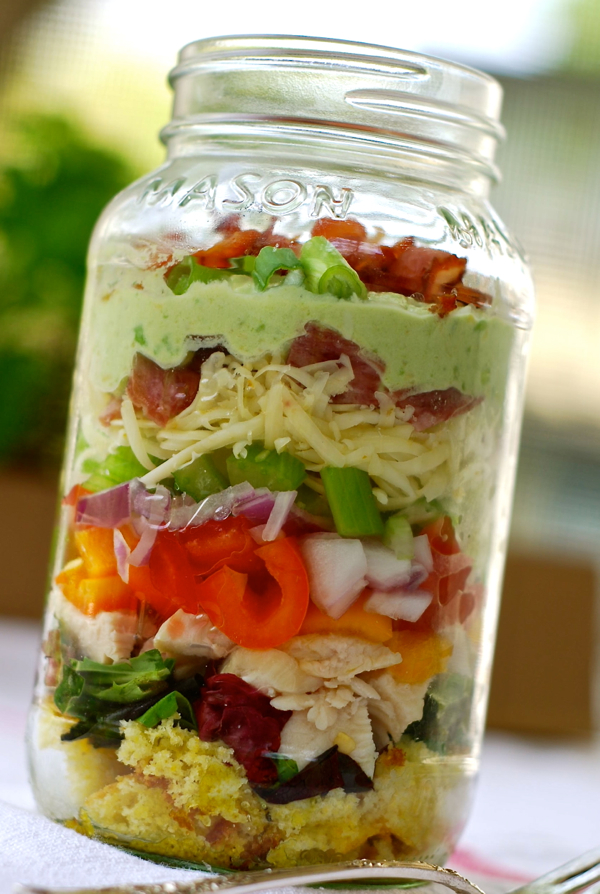 classic layered salad {in a mason jar} | ChinDeep