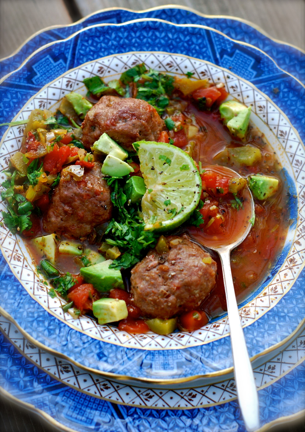 albondigas {spicy mexican meatball soup} - ChinDeep