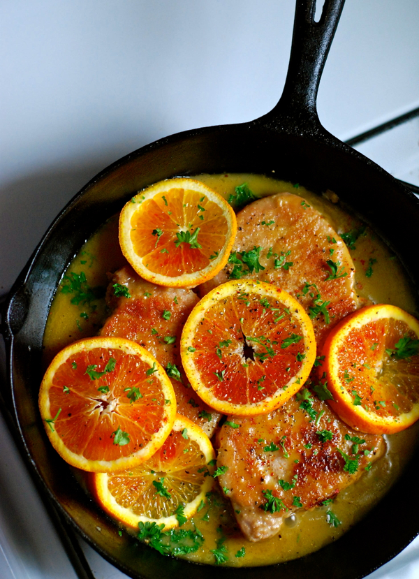 skillet pork chops l'orange - ChinDeep