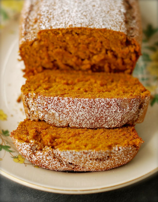 vanilla pudding pumpkin bread - ChinDeep