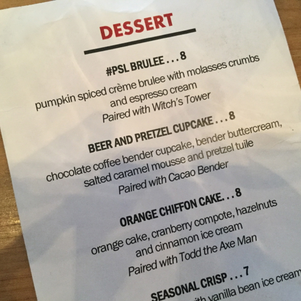 dessertmenu