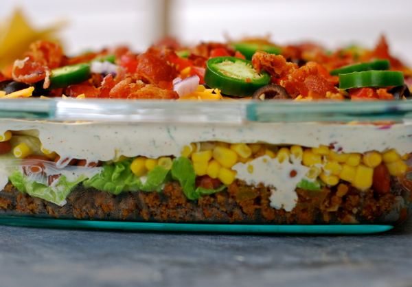 Layered Taco Salad In A Cake Pan Chindeep 6165