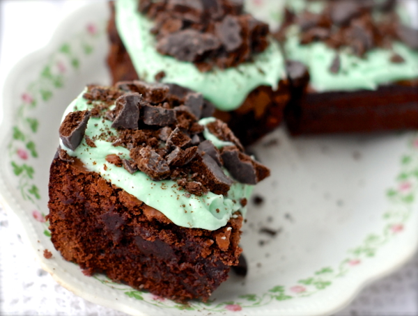 fudgy peppermint brownies