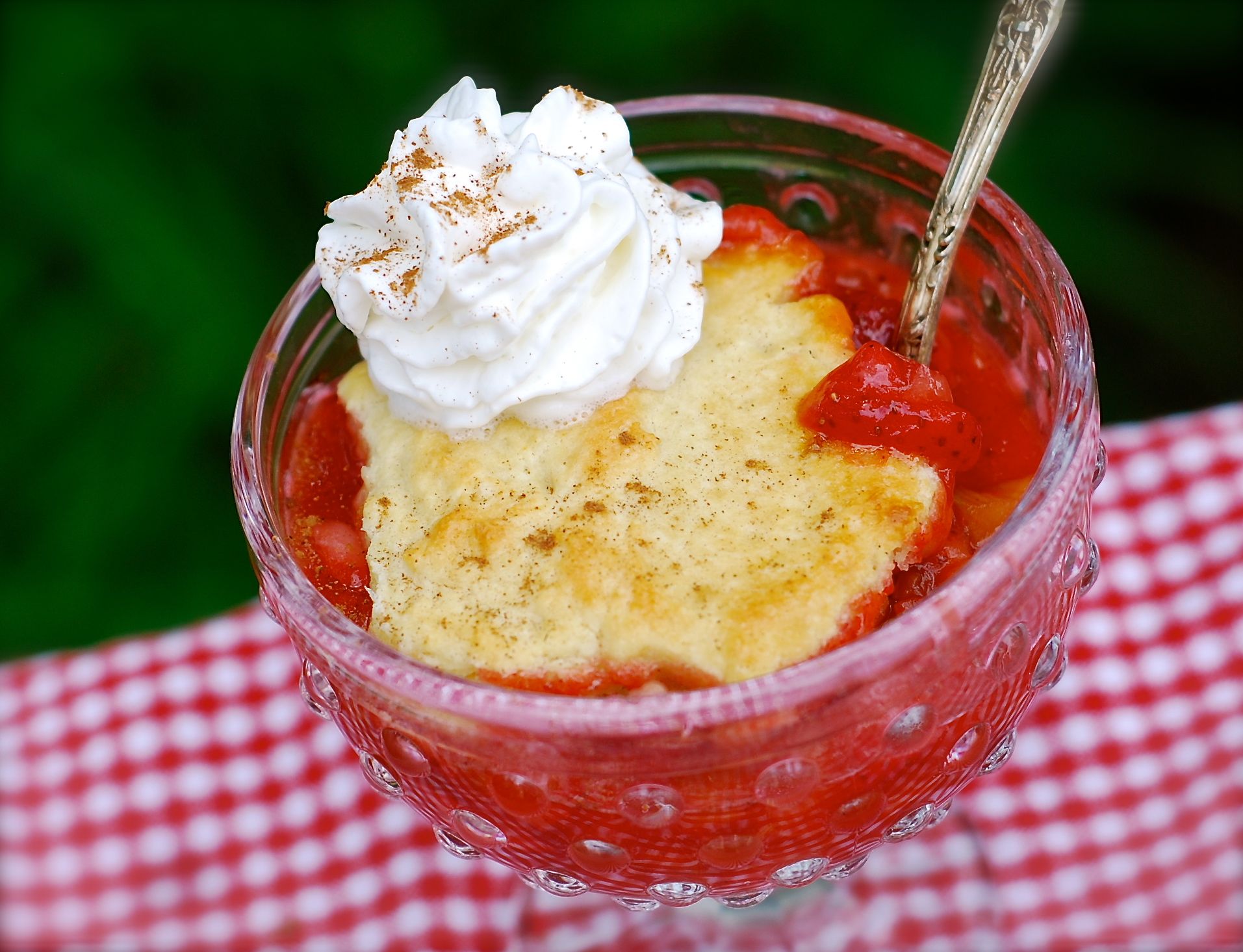 amish strawberry rhubarb cobbler - ChinDeep