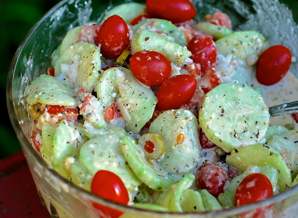 Grandma S Creamy Italian Cucumber Salad Chindeep