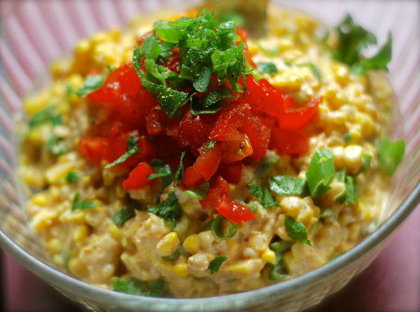 creamy mexican street corn salad {elotes} - ChinDeep