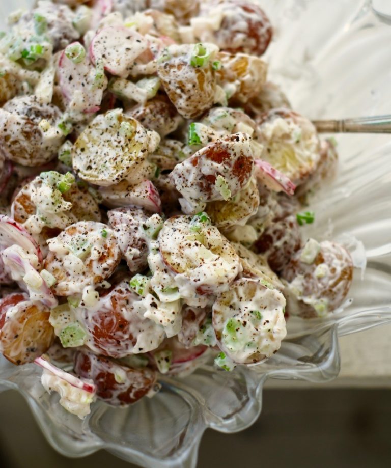 next level oven roasted potato salad ChinDeep