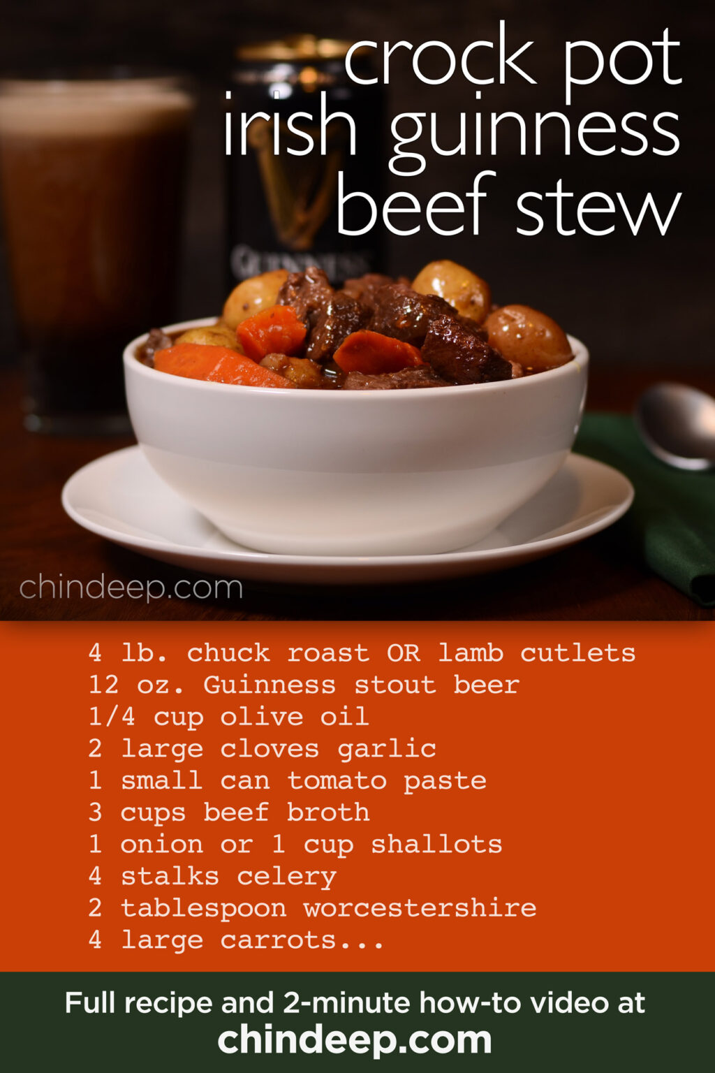crock pot irish guinness beef stew ChinDeep