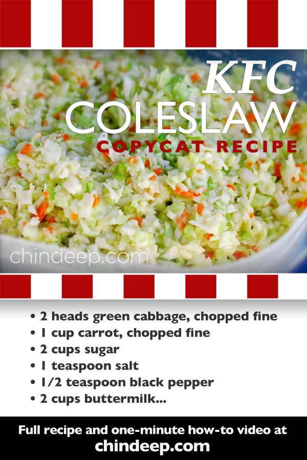 kfc coleslaw {copycat} - ChinDeep