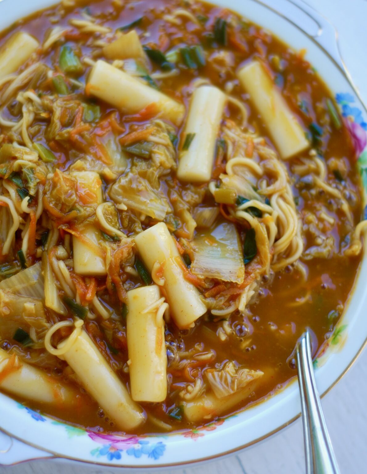 korean rice cake & ramen {rabokki} ChinDeep