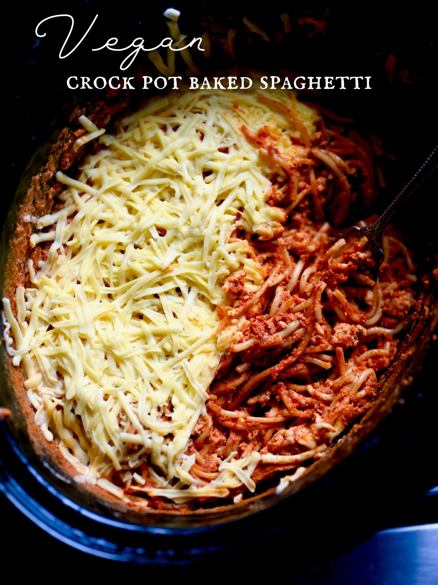 vegan crock pot creamy baked spaghetti ChinDeep