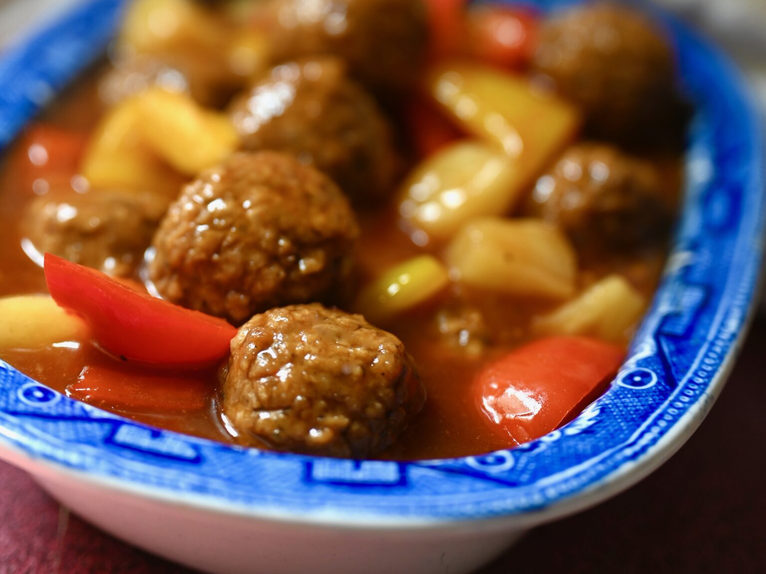 hawaiian sweet & sour meatballs ChinDeep