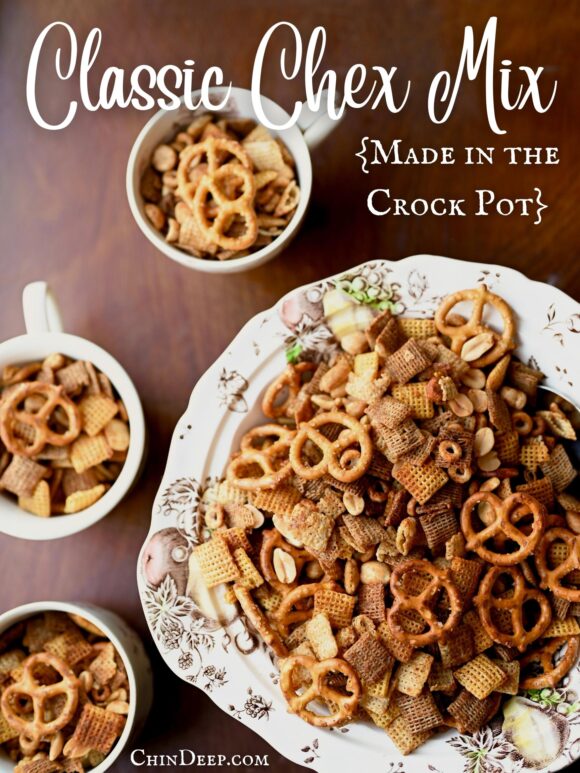 Classic Chex Mix {crock pot recipe} ChinDeep